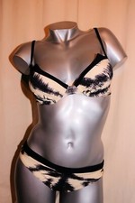 Maryan Mehlhorn underwired cleavage bikini 5591 cream/black animal print New