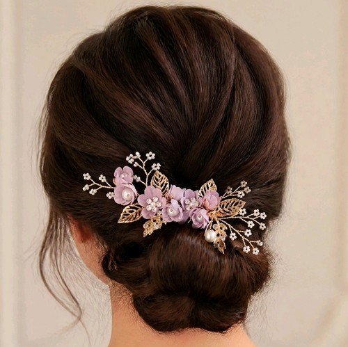 Flower hair comb bride - flower,