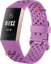 Fitbit Charge 3 Advanced Fitness Tracker with Heart Rate, Swim Tracking Purple
