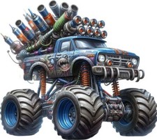 Colourful Monster Truck Wall