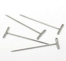 SILVER METAL T PINS 50MM
