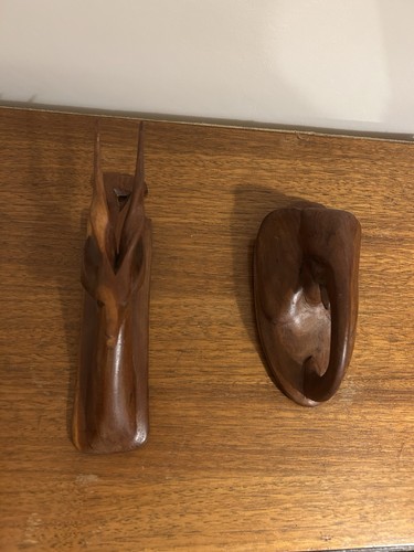Vintage teak hand carved - vintage,