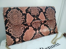 LK Bennett Dora clutch bag snake pink peach wedding party Kate Middleton