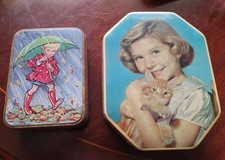 2 x old sweet tins