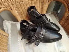 Topshop Black Leather