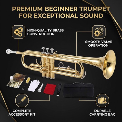 Brass trumpet standard size - trumpet,