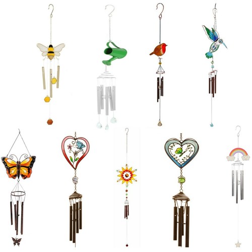 Assorted resin metal windchime - resin,