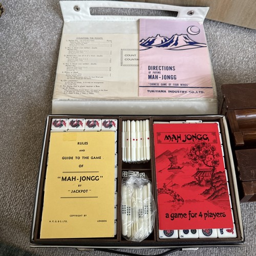 Mahjong set with - with, instructions