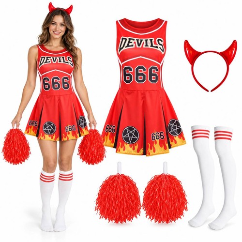 Devil cheerleader halloween - cheerleader,