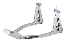 BIKETEK LIGHTWEIGHT ALUMINIUM REAR BOX PADDOCK STAND PLUS BOBBIN ADAPTORS