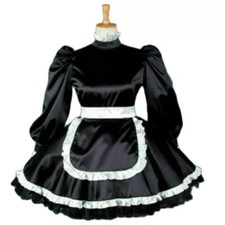 Sissy Maid Black Satin