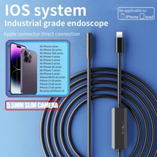 5.5MM Waterproof Endoscope Snake Inspection Camera iOS iPhone/Android Car/Tube 