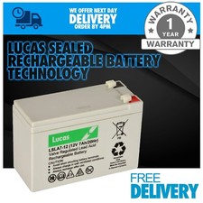 NP7-12 12v 7Ah GENUINE Lucas Lead Acid Rechargeable Battery