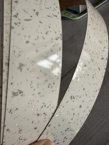 White silver speckled - white/silver, gloss