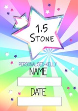 A5 Weight Loss Certificates Slimming Weight Tracking Club Diet 0.5-10 stone