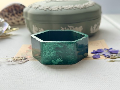 Malachite stone trinket - trinket, dish