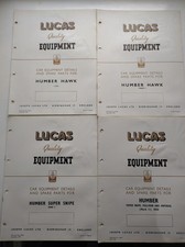 Humber Lucas Parts Catalogues Hawk, Super Snipe, Pullman, Imperial 1950