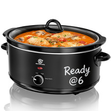 SUPERLEX 6.5L Slow Cooker – Removable Ceramic Pot, 3 Heat Settings, Timer, 270W