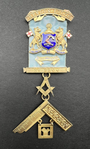 Masonic jewel hendon lodge - hendon,