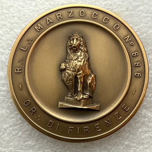 Masonic bronze medal - masonic, r.l