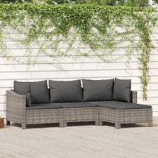 Garden Lounge Set Gray Poly