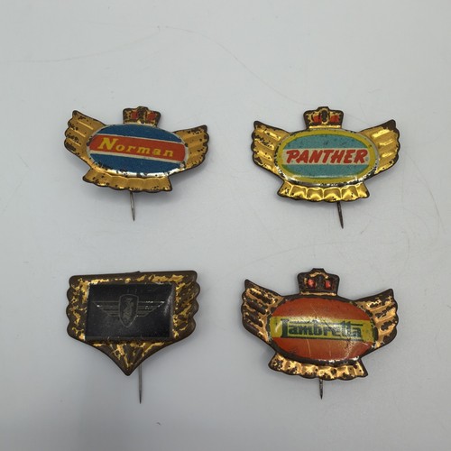 Vintage motorcycle pins inc - 4x,