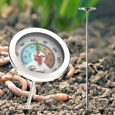 20cm Stainless Steel Compost Soil Thermometer Tester Temperature Measuring Probe