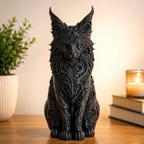 Maine coon cat statue gothic - coon, |