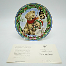 Compton & Woodhouse 'Christmas Carols' Teddy Bear Collector's Plate with COA