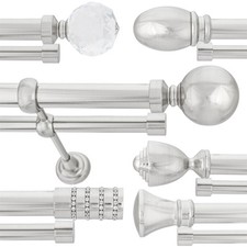 Inox Double Curtain Pole
