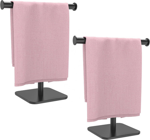 Matte black shape towel - black,