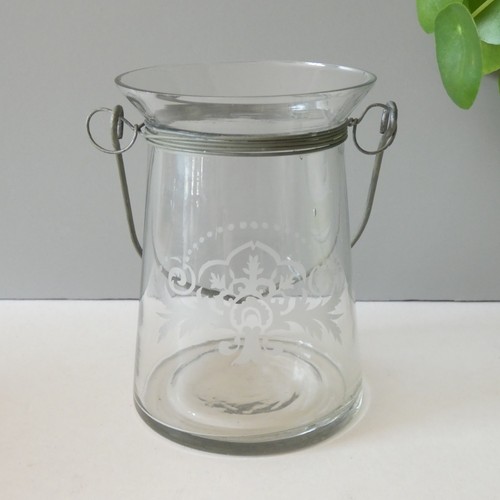 Hanging glass candle holder - hanging,