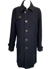 Aquascutum Navy Wool Trench