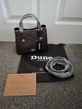 DUNE BROWN MINI WOVEN TOTE BAG 377 DEAVIE BNWT