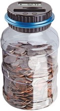 DIGITAL PIGGY BANK UK COIN COUNTING JAR MONEY BOX COIN SAVING POT NEW
