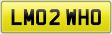 LIMO REG NUMBER PLATE LM02 WHO - LMO HUMMER H2 H3 VIP LINCOLN STRETCH LIMOUSINE
