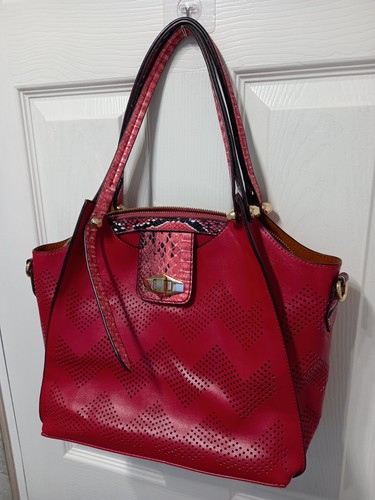 Bessie london red 1 tote - red, 2-in-1