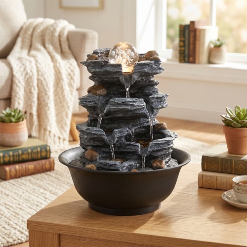 Tabletop water fountain indoor - tabletop,