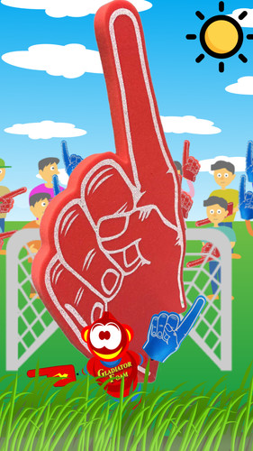 Gladiator foam pointy finger - foam,