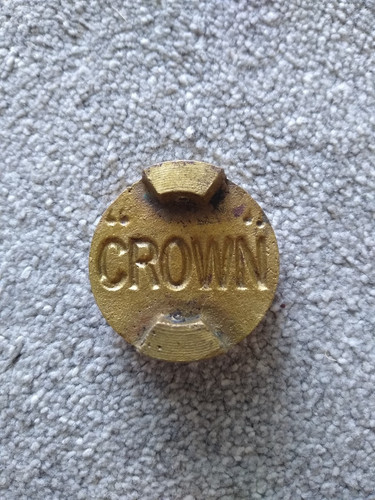 Vintage crown brass petrol can - vintage,
