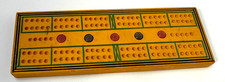 Antique Catalin Bakelite Type Phenolic Plastic Butterscotch Cribbage Board 78g