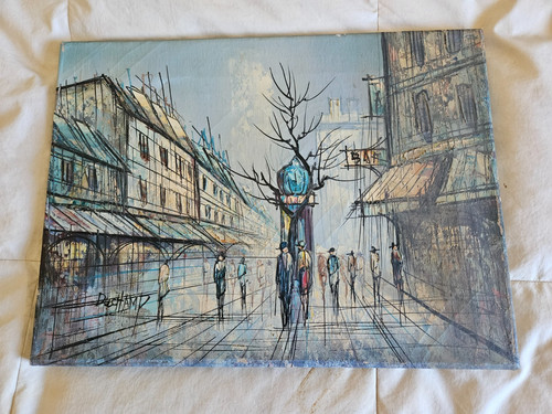 Vintage french street scene - french,