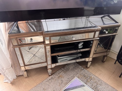 Glass mirrored stand - glass,