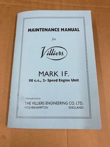 Villiers workshop manual - villiers,