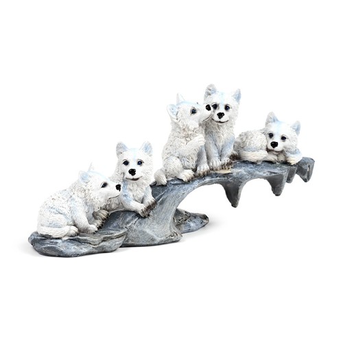 Pack wolf puppies playing - 1,
