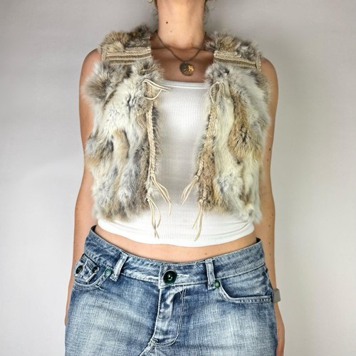 Vintage rabbit fur gilet - gilet, vest