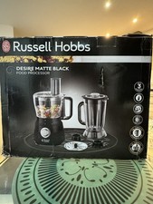 Russell Hobbs Food Processor and Jug Blender, Matte Black, 1.5L, (open box)