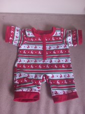 Build A Bear girls boys Reindeer christmas all in one Sleepsuit  Good Condition