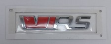 SKODA VRS BADGE CHROME RED REAR OCTAVIA SALOON GENUINE PART 5E3853687 VYZ