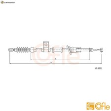 PARKING BRAKE CABLE 10.8221 FOR VOLVO V40 S40/II B4184S3/4184S 1.7L 4cyl